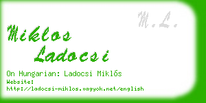 miklos ladocsi business card